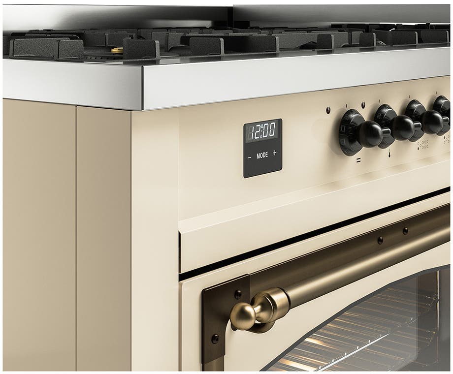 Ilve UN60FNMPAWB Antique White With Bronze Knobs, Natural Gas