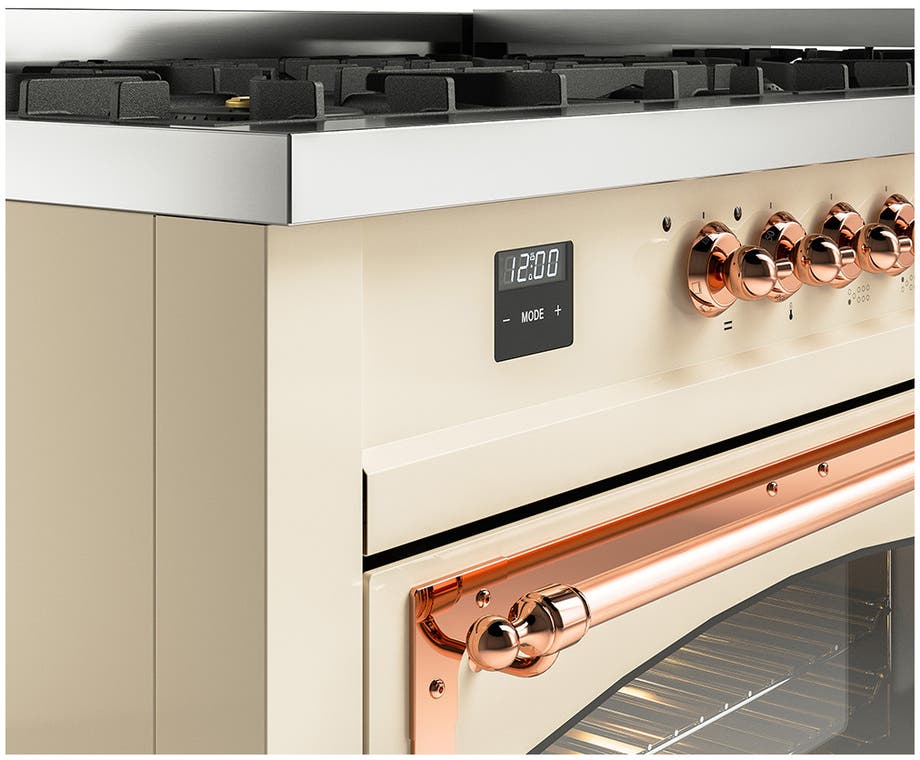 Ilve UN60FNMPAWP Antique White With Copper Knobs, Natural Gas