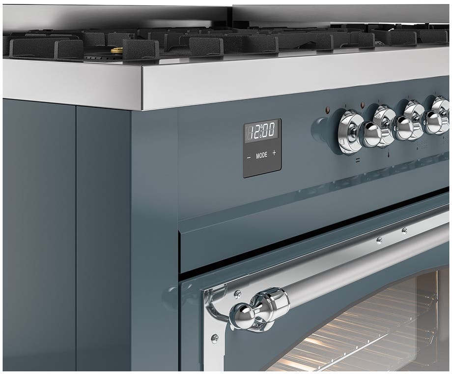 Ilve UN60FNMPBGCLP Blue Grey With Chrome Knobs, Liquid Propane