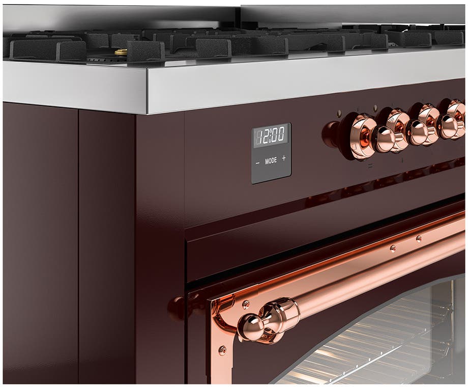 Ilve UN60FNMPBUPLP Burgundy With Copper Knobs, Liquid Propane