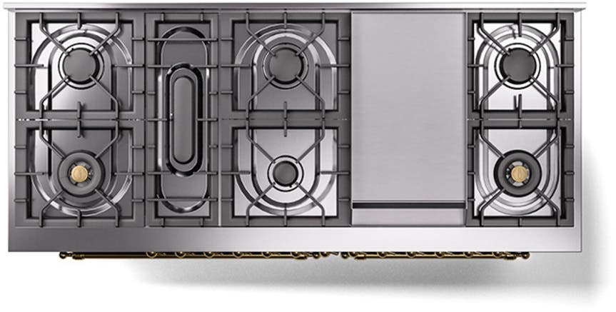 Ilve UN60FNMPMBGLP Midnight Blue With Brass Knobs, Liquid Propane