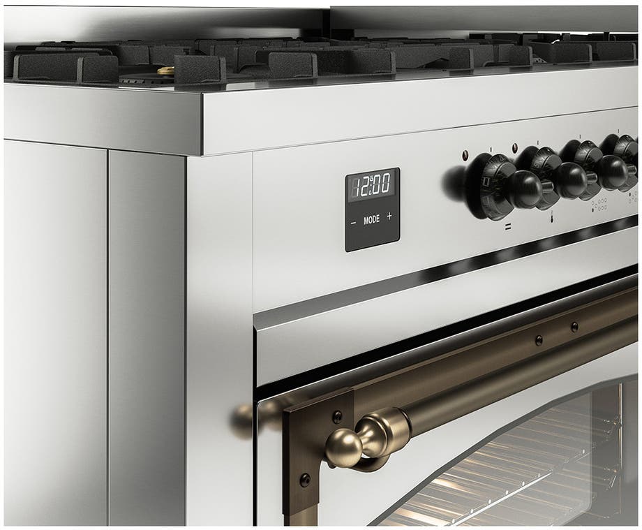 Ilve UN60FNMPSSBLP Stainless Steel With Bronze Knobs, Liquid Propane