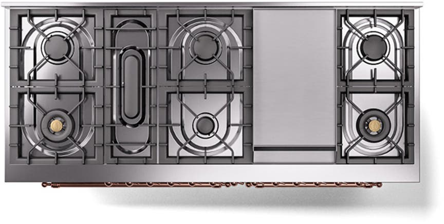 Ilve UN60FNMPSSP Stainless Steel With Copper Knobs, Natural Gas