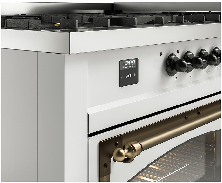 Ilve UN60FNMPWHB White With Bronze Knobs, Natural Gas