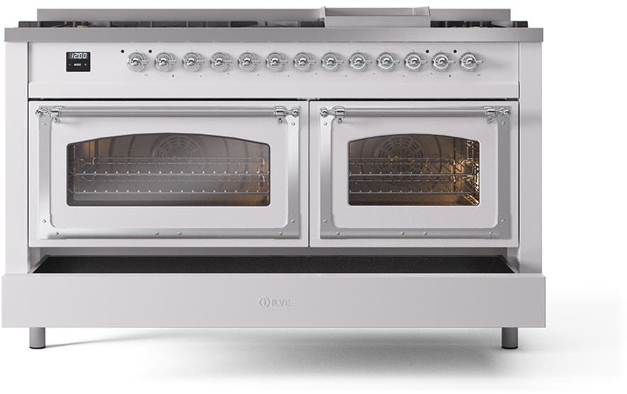 Ilve UN60FNMPWHC White With Chrome Knobs, Natural Gas