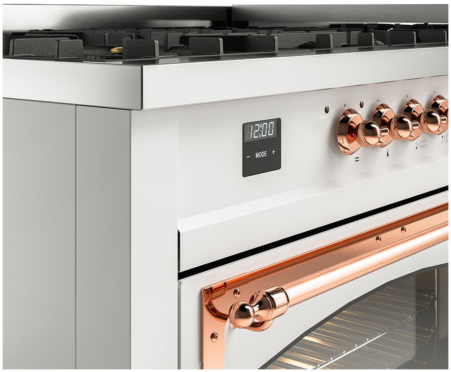 Ilve UN60FNMPWHPLP White With Copper Knobs, Liquid Propane