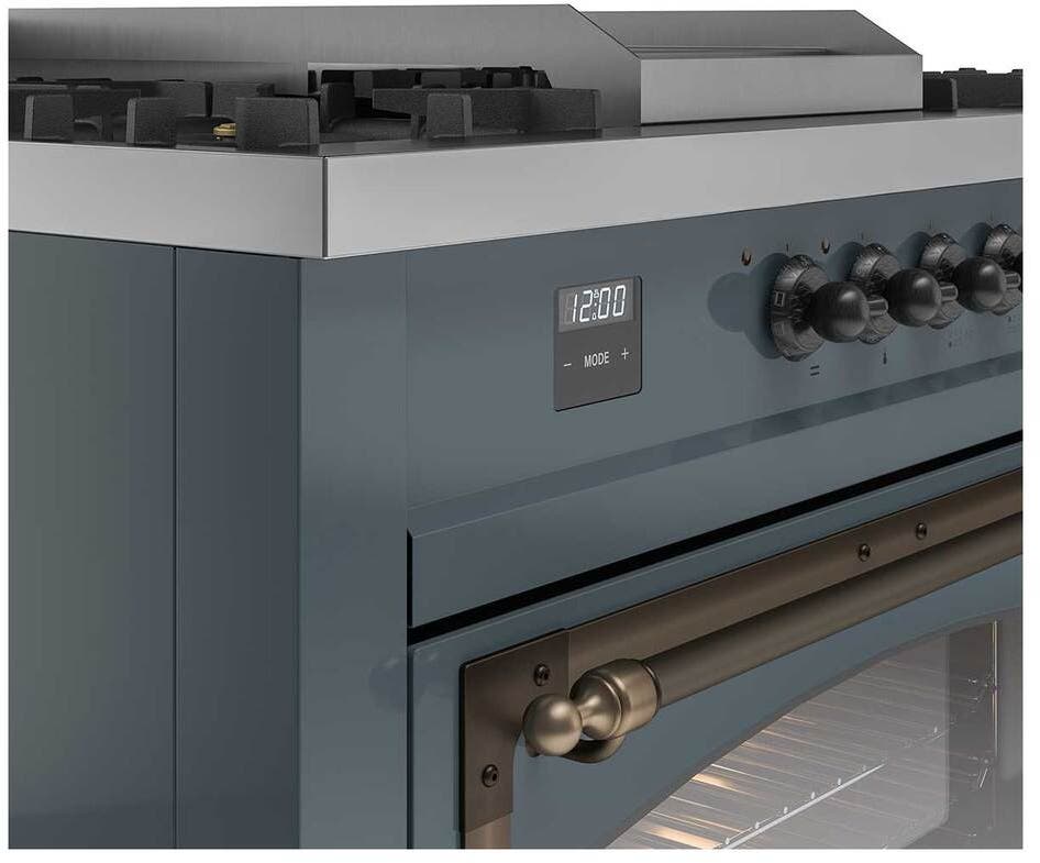 Ilve UN60FSNMPBGB Blue Grey With Bronze Knobs, Natural Gas
