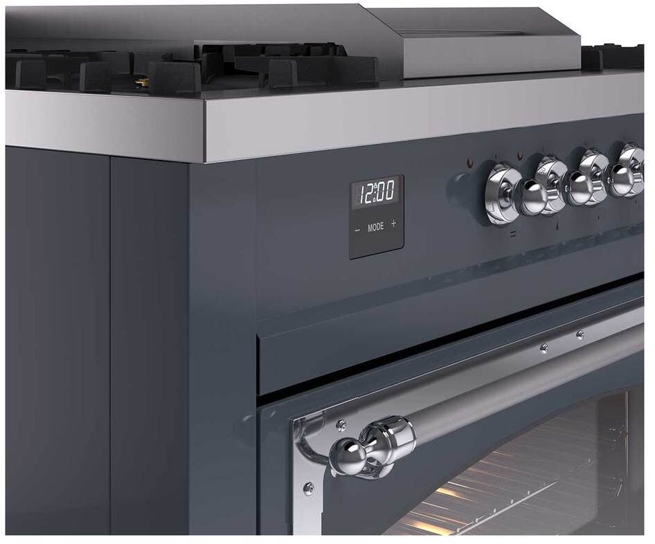 Ilve UN60FSNMPBGC Blue Grey With Chrome Knobs, Natural Gas