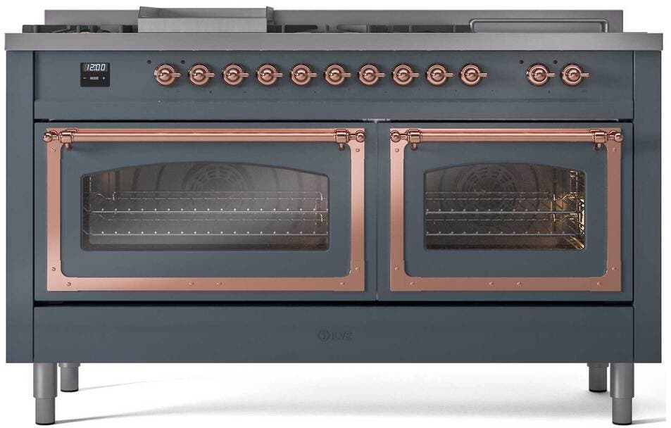 Ilve UN60FSNMPBGP Blue Grey With Copper Knobs, Natural Gas