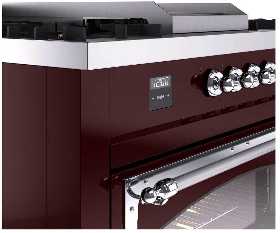 Ilve UN60FSNMPBUCLP Burgundy With Chrome Knobs, Liquid Propane