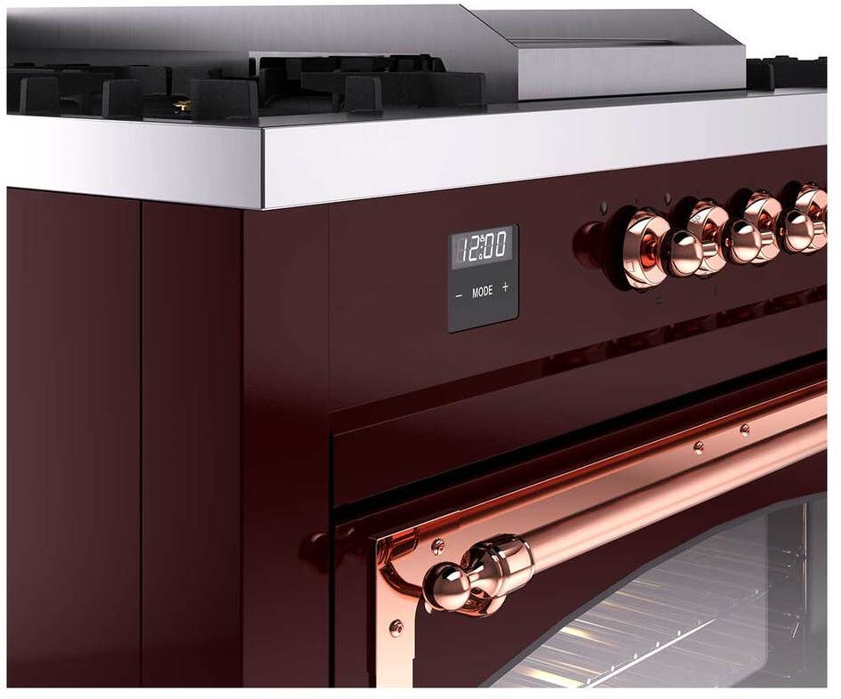 Ilve UN60FSNMPBUP Burgundy With Copper Knobs, Natural Gas