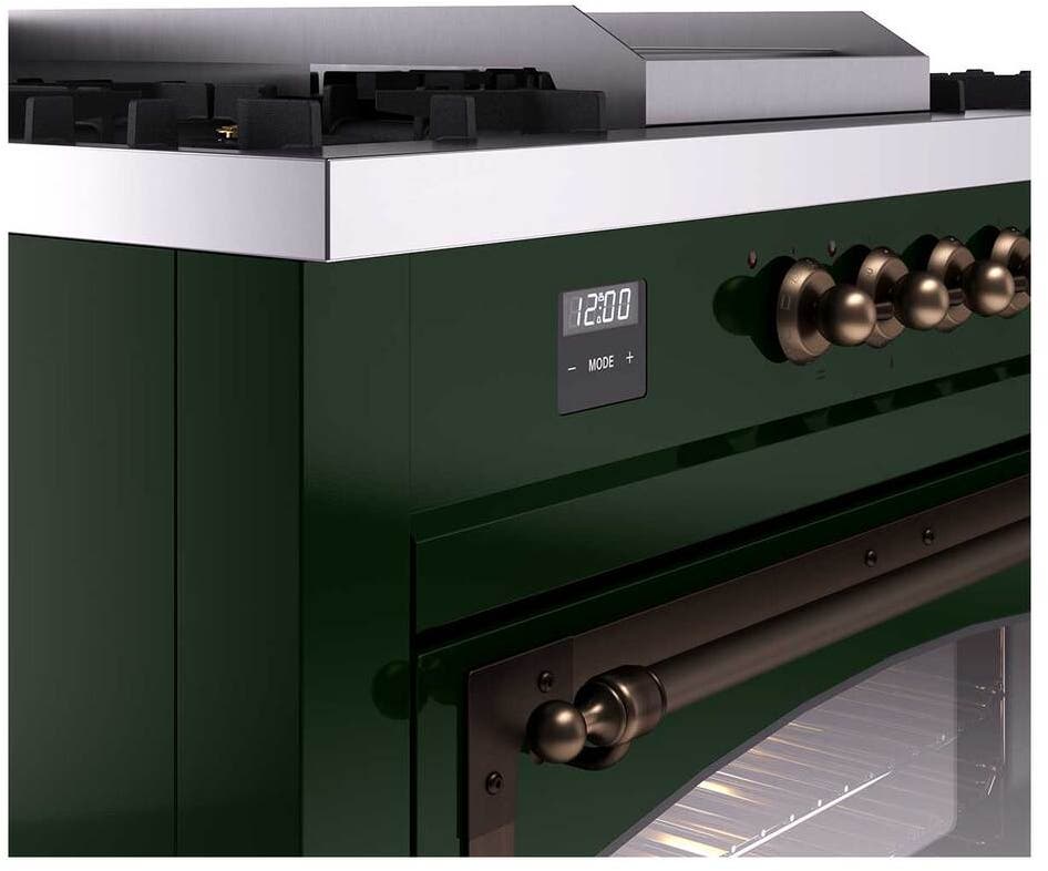 Ilve UN60FSNMPEGB Emerald Green With Bronze Knobs, Natural Gas