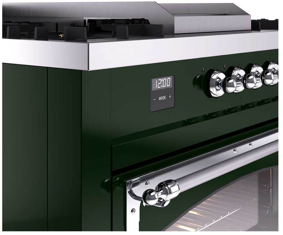 Ilve UN60FSNMPEGCLP Emerald Green With Chrome Knobs, Liquid Propane