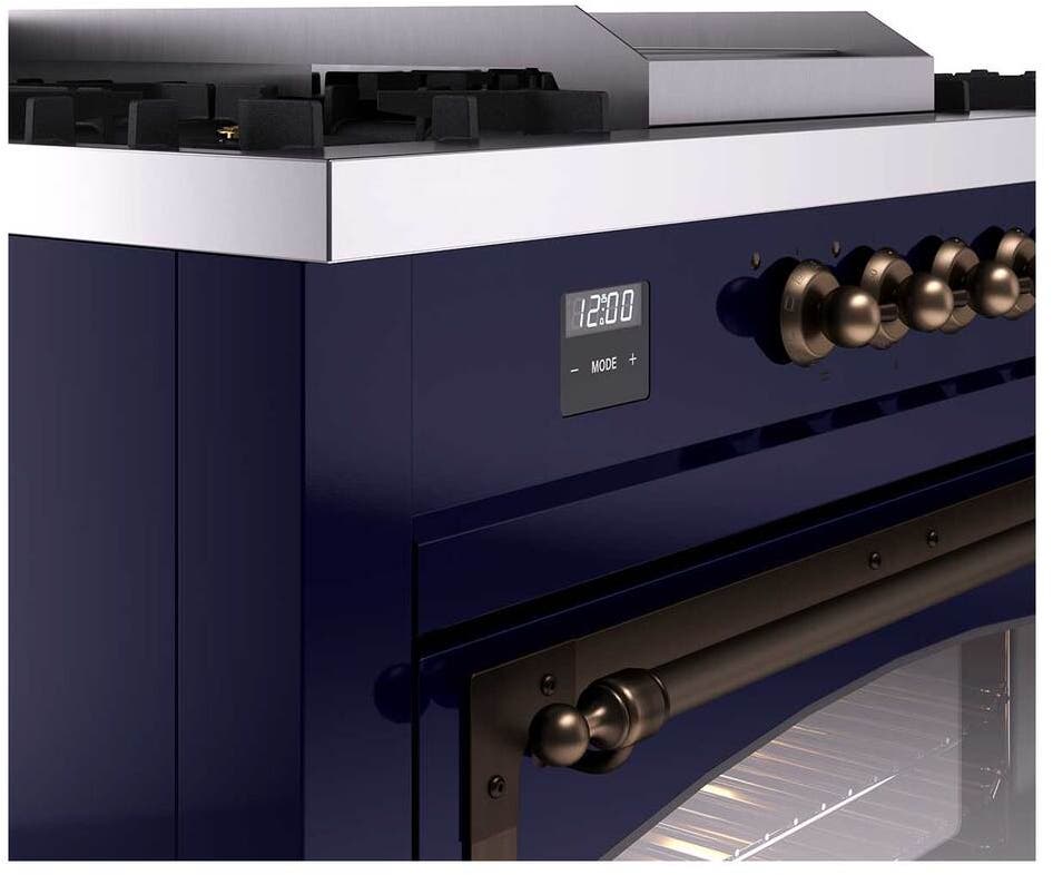 Ilve UN60FSNMPMBB Midnight Blue With Bronze Knobs, Natural Gas