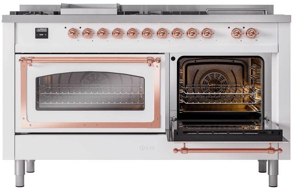 Ilve UN60FSNMPWHP White With Copper Knobs, Natural Gas