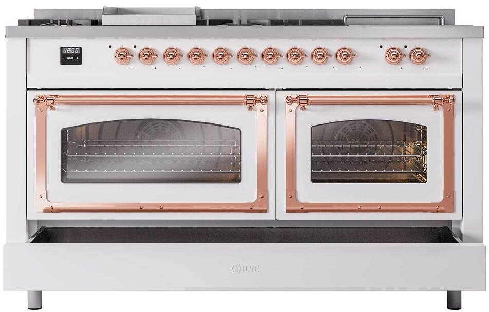 Ilve UN60FSNMPWHP White With Copper Knobs, Natural Gas