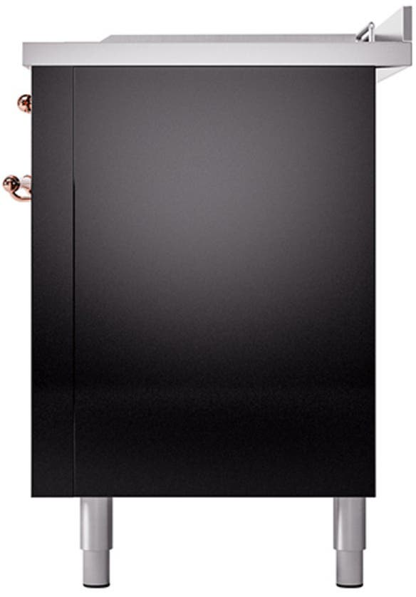 Ilve UN60FSQNMPBKP Glossy Black With Copper Knobs, Natural Gas