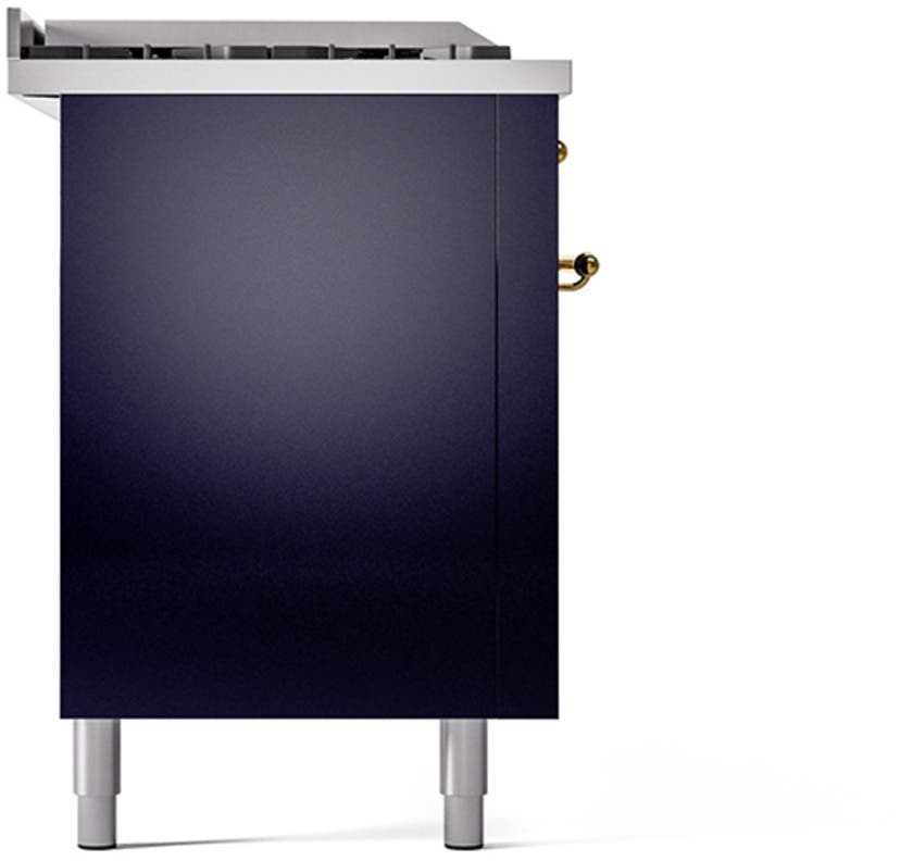 Ilve UN60FSQNMPMBG Midnight Blue With Brass Knobs, Natural Gas