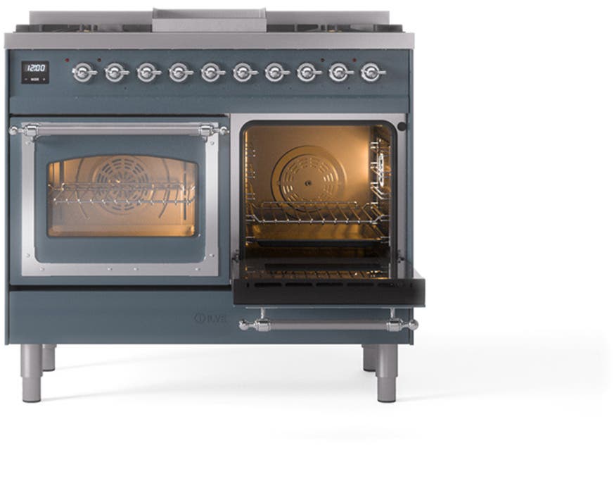 Ilve UND40FNMPBGC Blue Grey With Chrome Knobs, Natural Gas