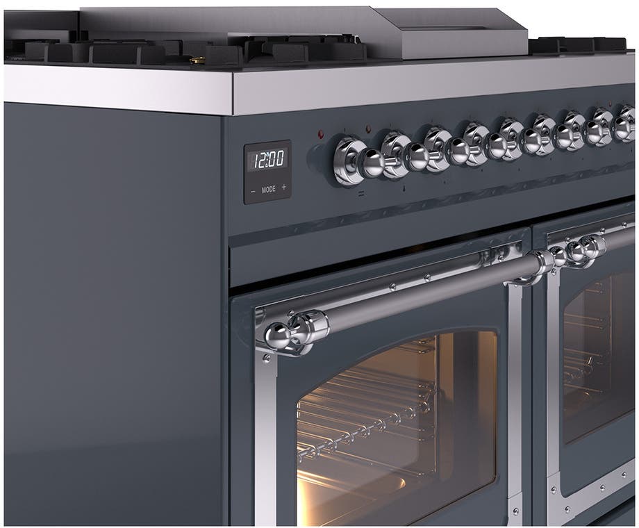 Ilve UND40FNMPBGCLP Blue Grey With Chrome Knobs, Liquid Propane