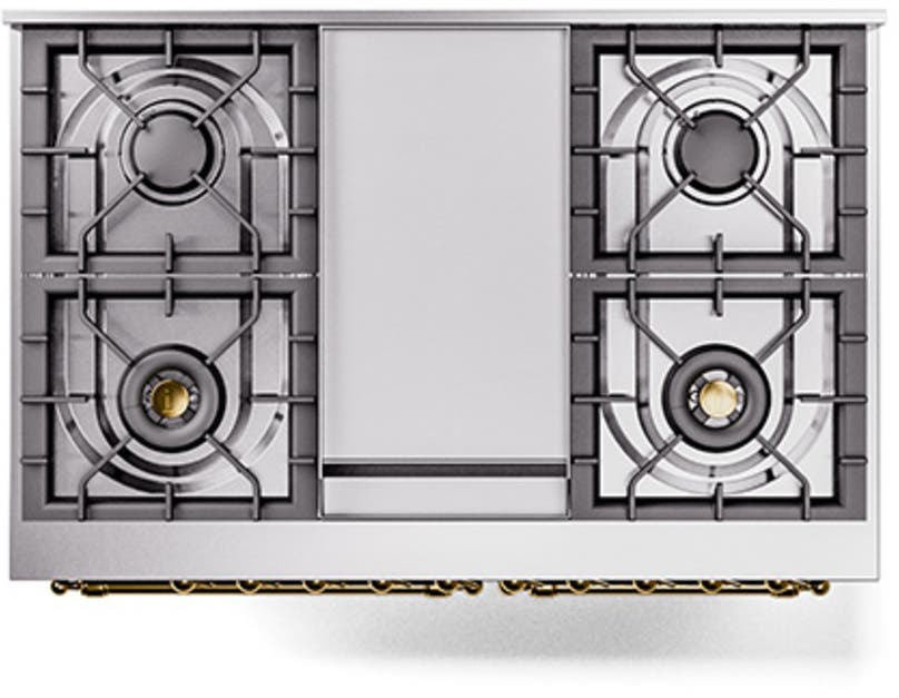 Ilve UND40FNMPEGG Emerald Green With Brass Knobs, Natural Gas