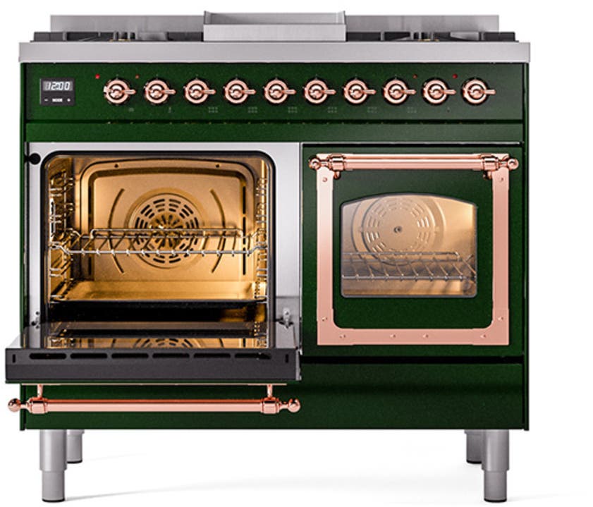 Ilve UND40FNMPEGP Emerald Green With Copper Knobs, Natural Gas