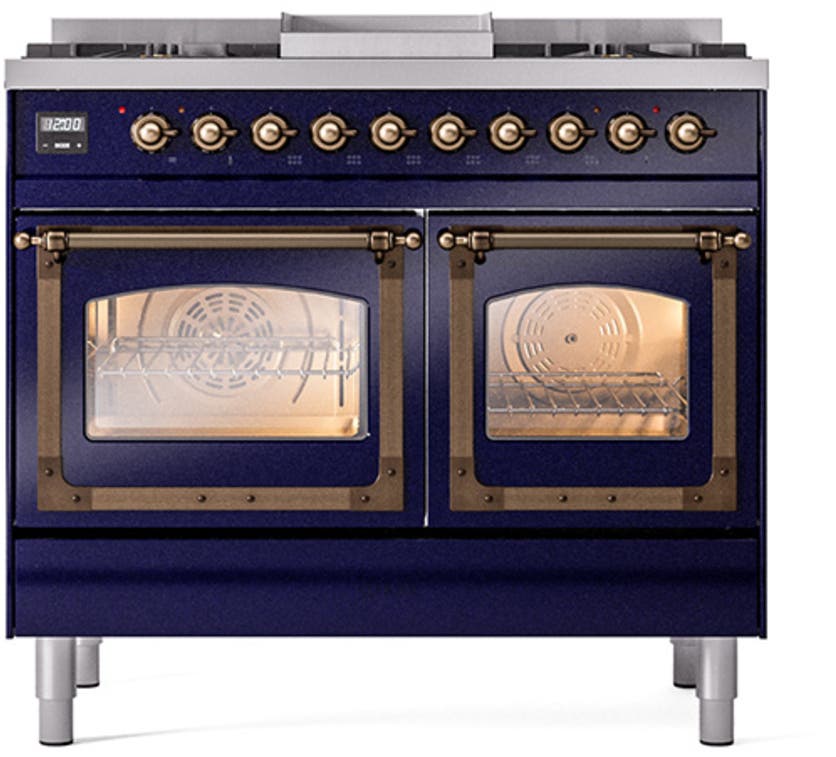 Ilve UND40FNMPMBB Midnight Blue With Bronze Knobs, Natural Gas