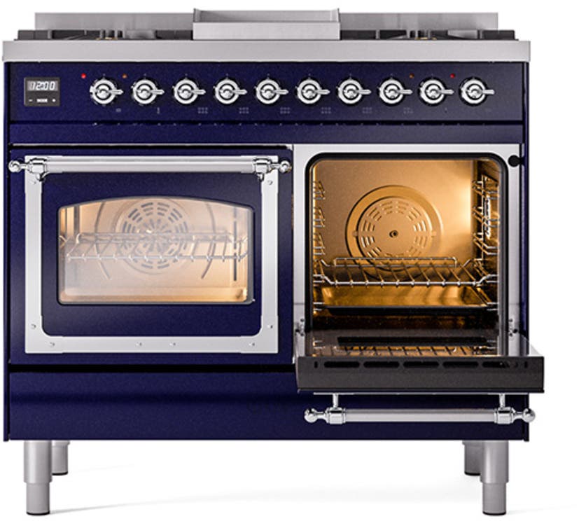 Ilve UND40FNMPMBCLP Midnight Blue With Chrome Knobs, Liquid Propane