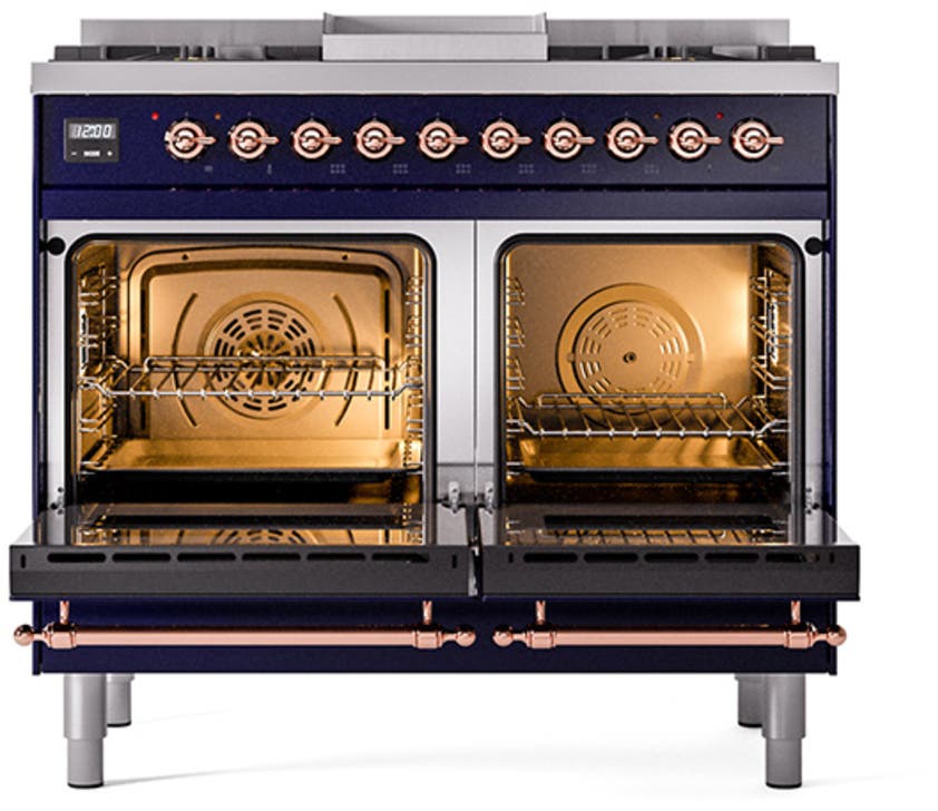 Ilve UND40FNMPMBP Midnight Blue With Copper Knobs, Natural Gas