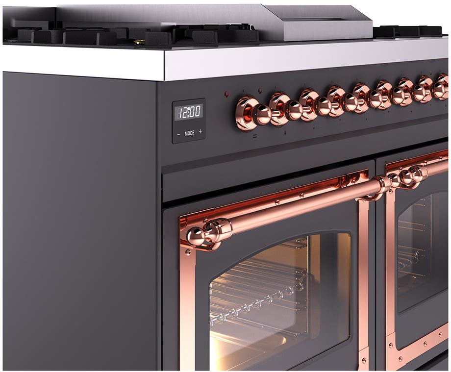 Ilve UND40FNMPMGPLP Graphite Matte With Copper Knobs, Liquid Propane