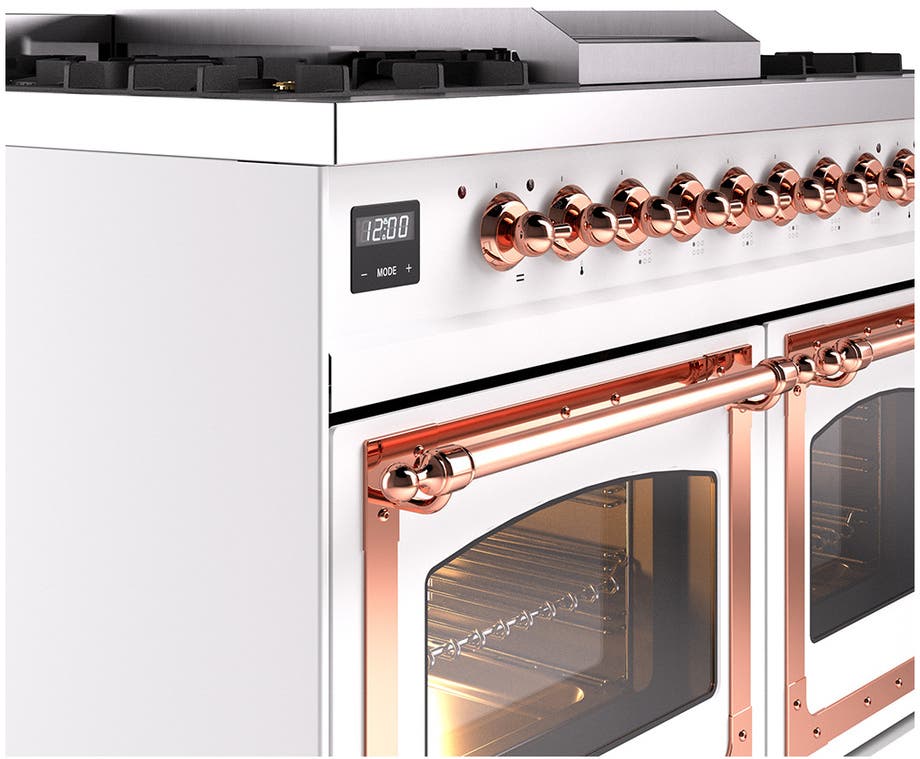 Ilve UND40FNMPWHP White With Copper Knobs, Natural Gas