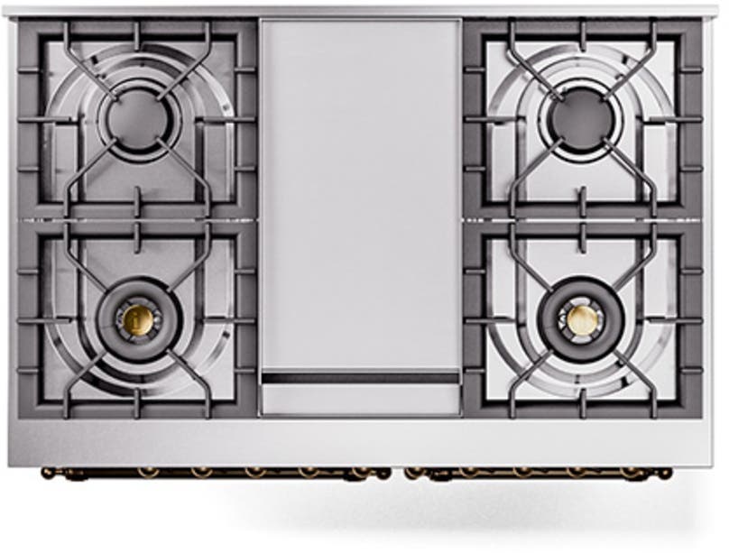 Ilve UND40FQNMPAWBLP Antique White With Bronze Knobs, Liquid Propane