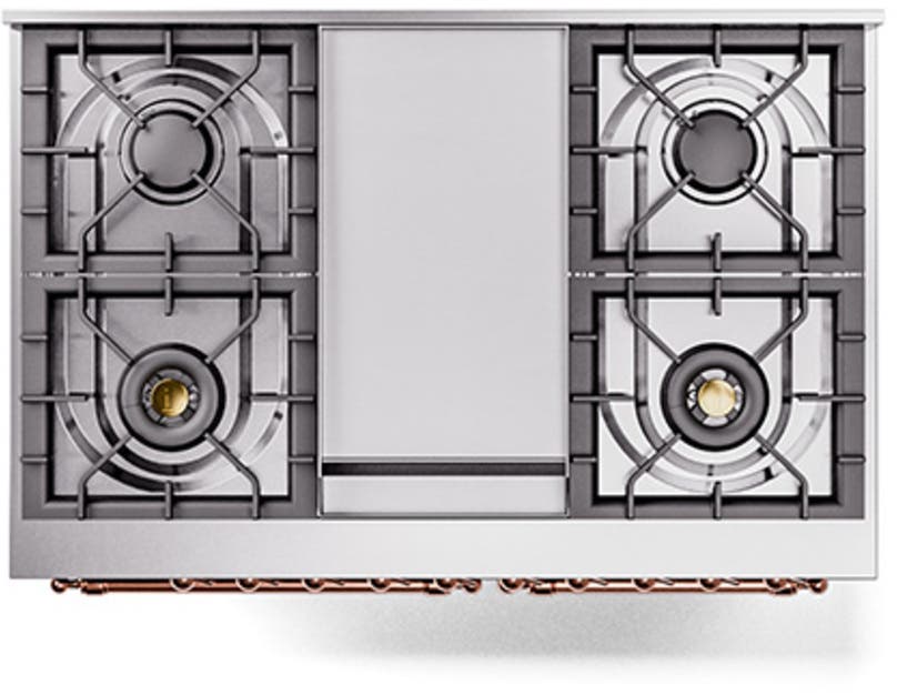 Ilve UND40FQNMPBGP Blue Grey With Copper Knobs, Natural Gas