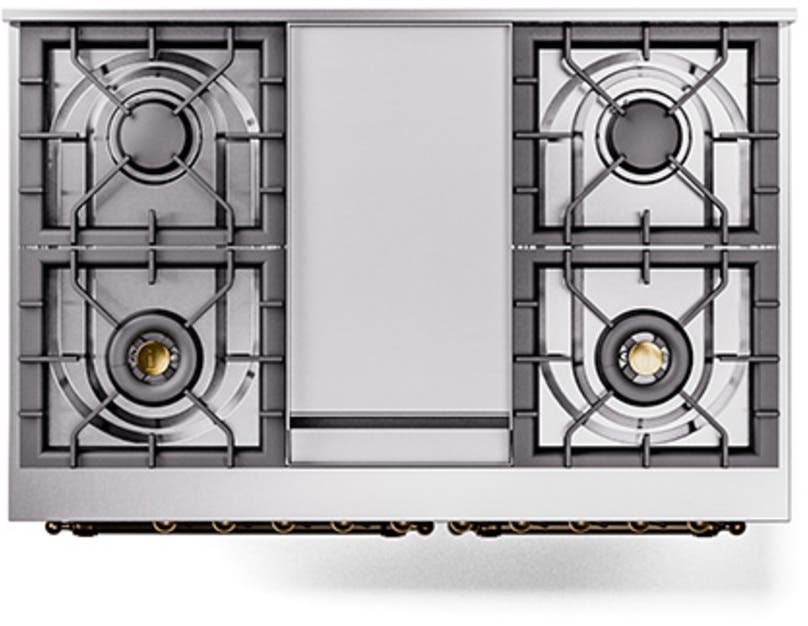 Ilve UND40FQNMPMGB Graphite Matte With Bronze Knobs, Natural Gas