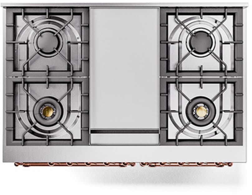 Ilve UND40FQNMPSSPLP Stainless Steel With Copper Knobs, Liquid Propane