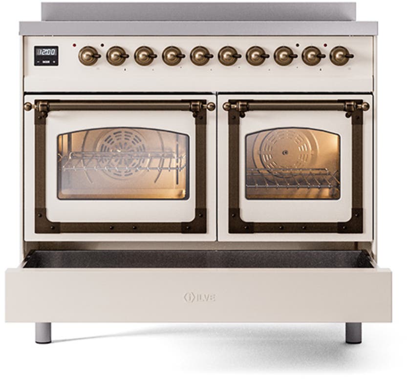 Ilve UNDI406NMPAWB Antique White With Bronze Knobs