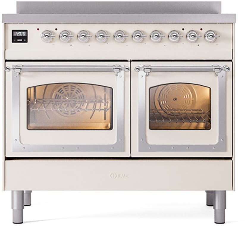 Ilve UNDI406NMPAWC Antique White With Chrome Knobs