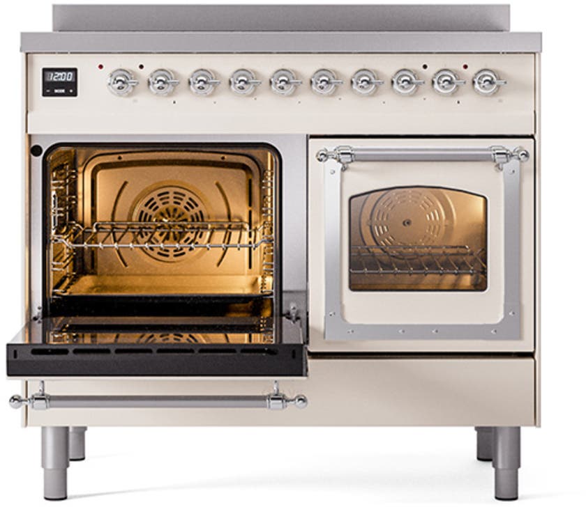 Ilve UNDI406NMPAWC Antique White With Chrome Knobs