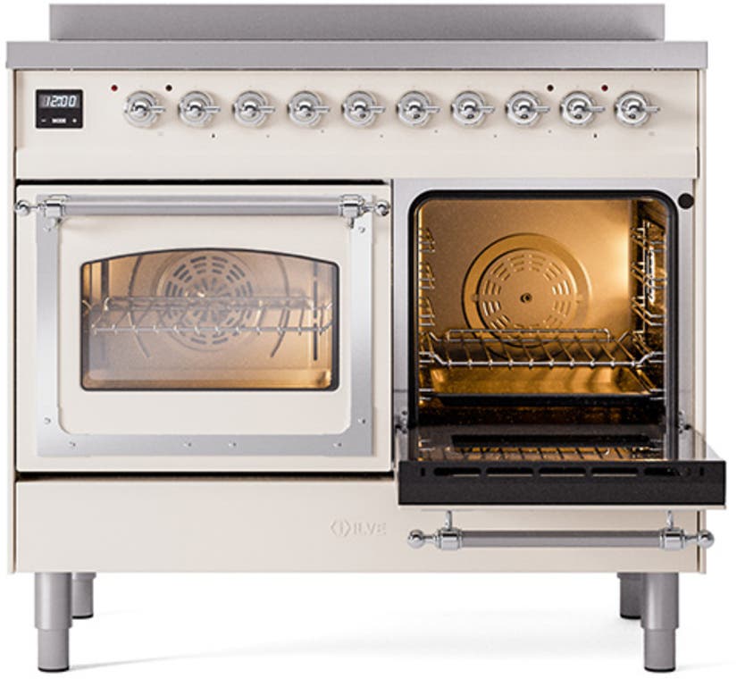 Ilve UNDI406NMPAWC Antique White With Chrome Knobs