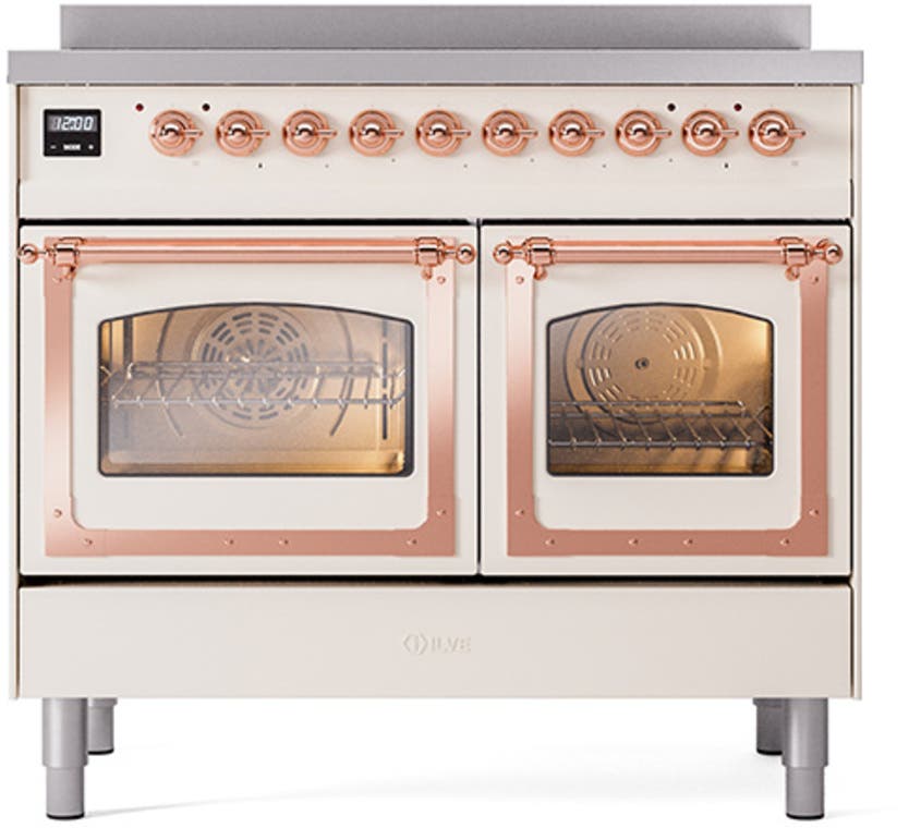 Ilve UNDI406NMPAWP Antique White With Copper Knobs