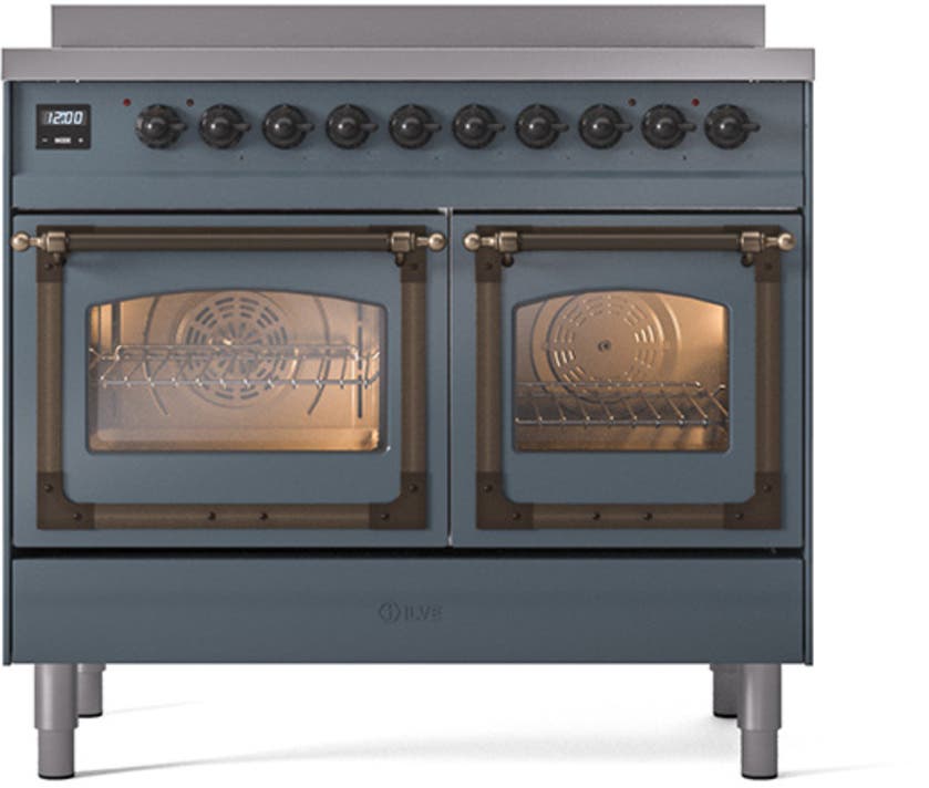 Ilve UNDI406NMPBGB Blue Grey With Bronze Knobs