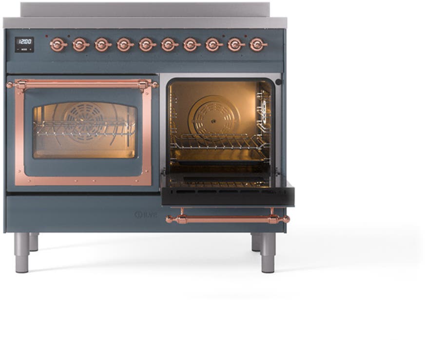 Ilve UNDI406NMPBGP Blue Grey With Copper Knobs