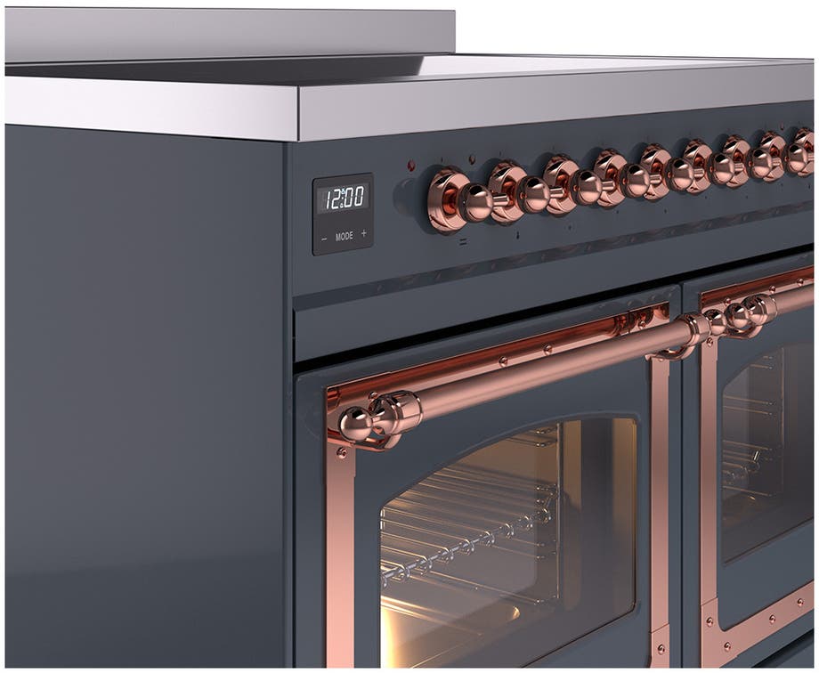 Ilve UNDI406NMPBGP Blue Grey With Copper Knobs