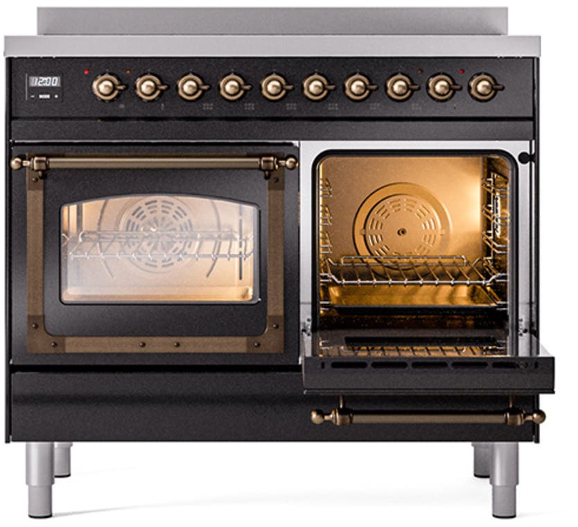 Ilve UNDI406NMPBKB Burgundy With Bronze Knobs