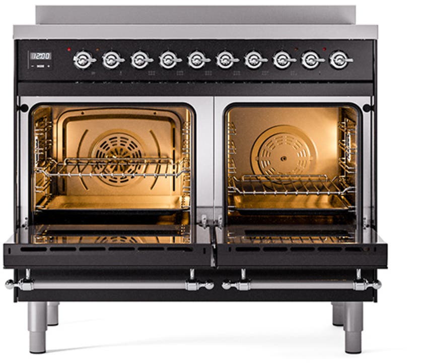 Ilve UNDI406NMPBKC Burgundy With Chrome Knobs