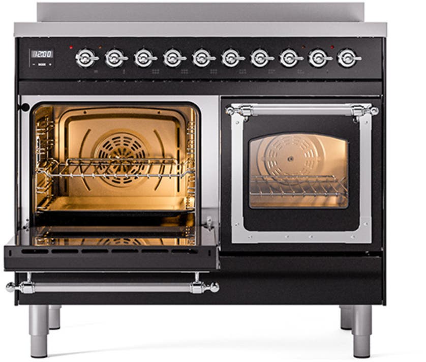 Ilve UNDI406NMPBKC Burgundy With Chrome Knobs