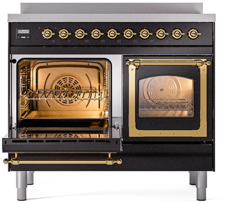 Ilve UNDI406NMPBKG Burgundy With Brass Knobs