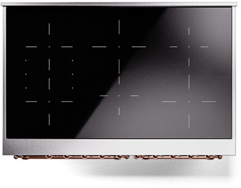 Ilve UNDI406NMPBKP Burgundy With Copper Knobs