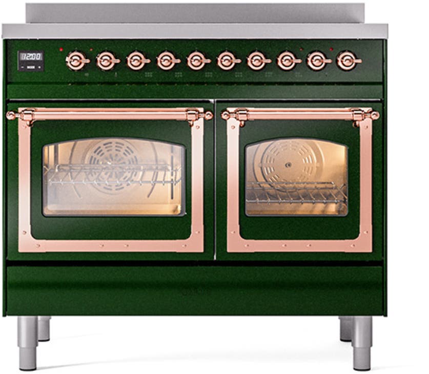 Ilve UNDI406NMPEGP Glossy Black With Copper Knobs