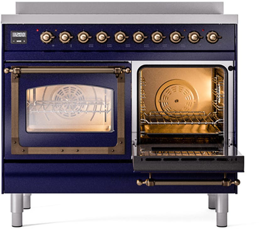 Ilve UNDI406NMPMBB Graphite Matte With Bronze Knobs